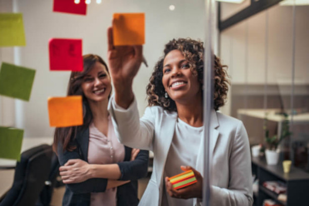 Post-it Notes On Board
